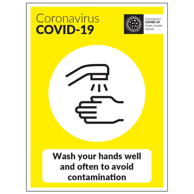 COVID-19 Wash Your Hands Well Sign